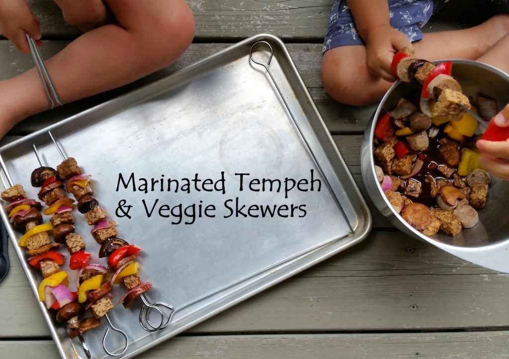 Marinated Tempeh Veggie Skewers - Vegan Yack Attack