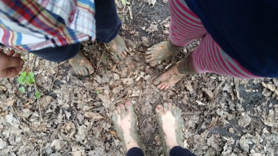 Our favourite footwear is muddy bare feet